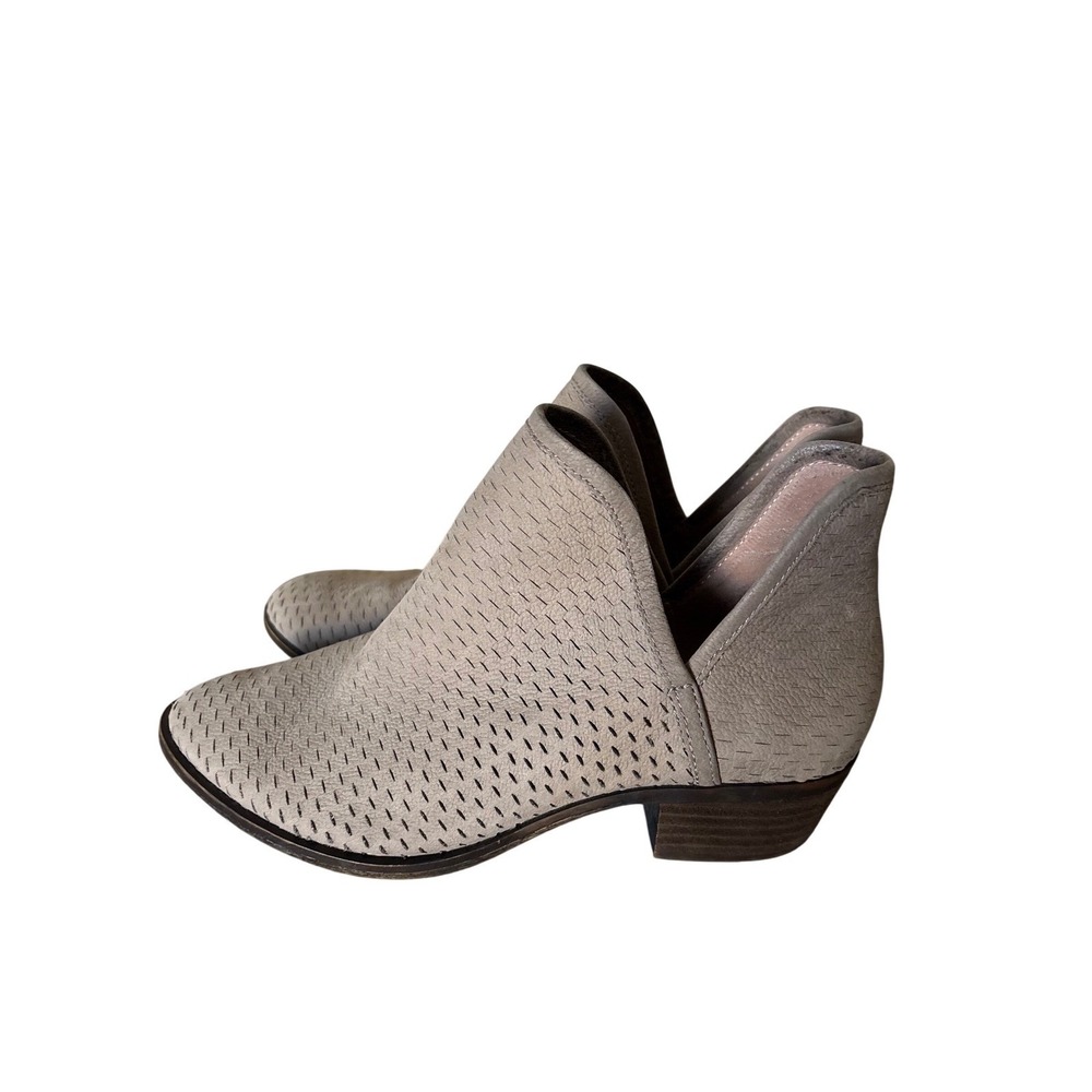 Lucky Brand Womens 8 Basel Perforated Leather Ankle Booties Cottage Prairie Boho